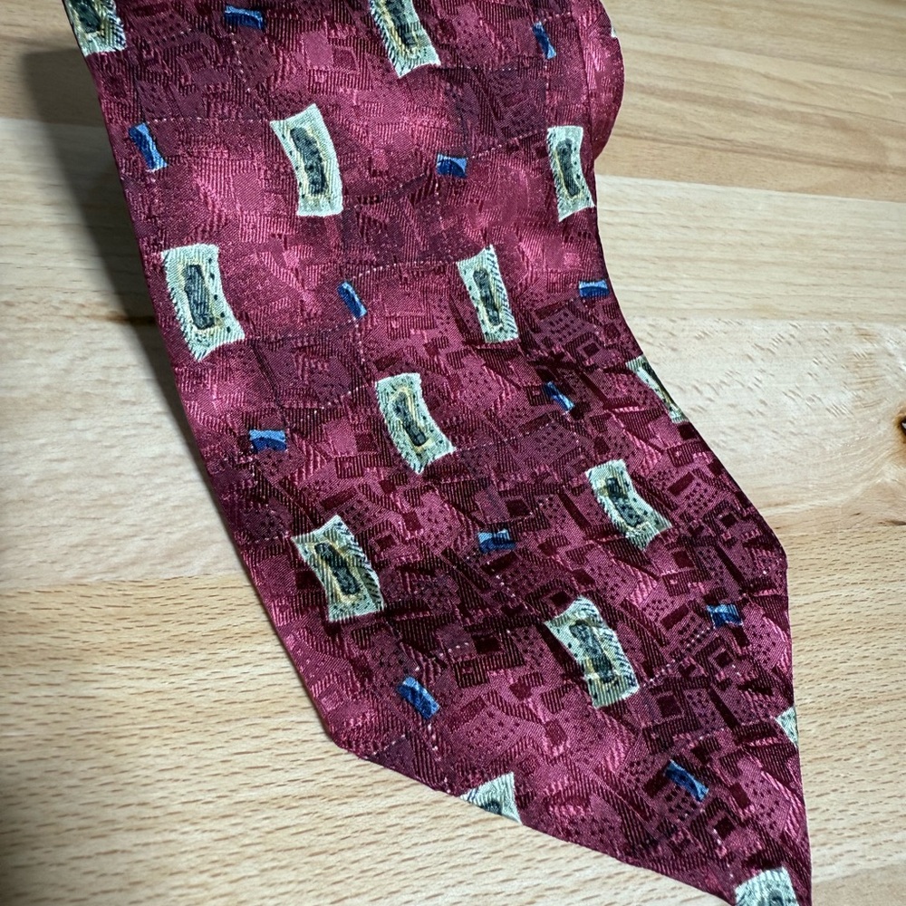 Robert Talbott Elegant Burgundy Patterned Men's T… - image 2